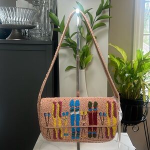 India Ski Beaded Shoulder Bag NWT